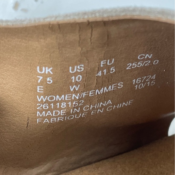 Clarks Helio Float Wedge Sandal in Tan Suede Size 10 Wide - Picture 8 of 13